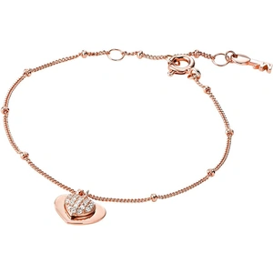 Michael Kors Love 14ct Rose Gold Plated Heart Duo Bracelet