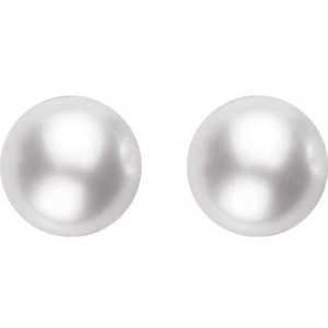 Mikimoto 18ct White Gold 6.5mm White Grade AAA Pearl Stud Earrings