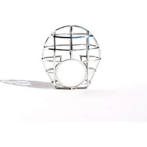 MINTON Sterling Silver Oval Cage Ring - UK N 1/2 - US 7 - EU 54.4