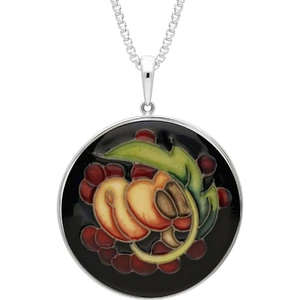 Sterling Silver Moorcroft Queens Choice Round Necklace