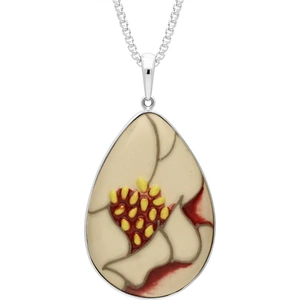 Sterling Silver Moorcroft Eyes For You Pear Necklace