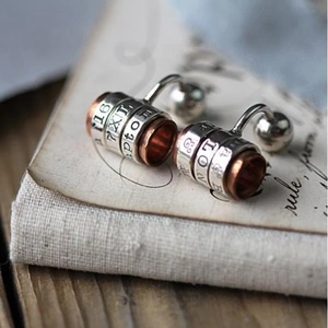 Morgan & French Copper and Silver Personalised Cufflinks