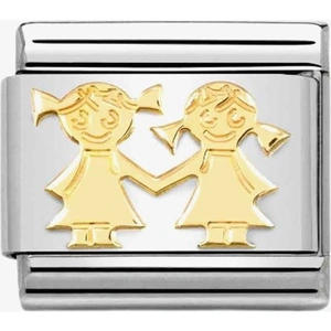 Nomination CLASSIC Composable Yellow Gold Double Sisters Charm 030162/67