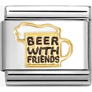 Nomination CLASSIC Gold Beer With Friends Charm 030272/87