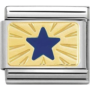 Nomination CLASSIC Gold Cosmo Blue Enamel Star Charm 030284/41