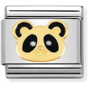 Nomination CLASSIC Gold Animals of Earth Panda Head Charm 030248/18