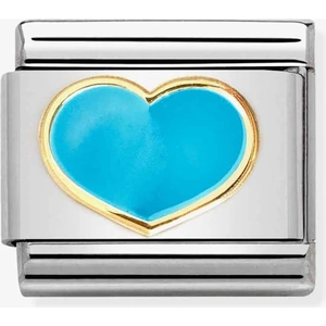 Nomination CLASSIC Composable Gold Turquoise Enamel Heart Charm 030283/25