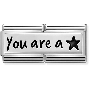 Nomination Classic Engraved 'You Are A Star' Double Charm 330710/30