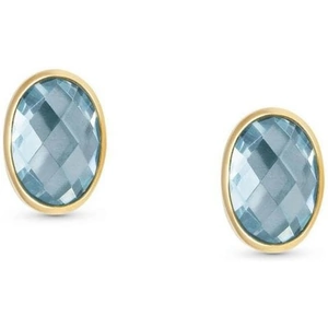 Nomination Sterling Silver and Gold Plated Sky Blue Cubic Zirconia Oval Stud Earrings 027841/006