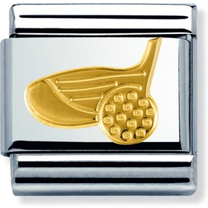 Nomination CLASSIC Gold Sports Golf Ball and Club Charm 030106/24