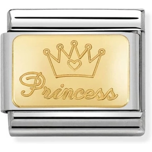 Nomination CLASSIC Gold Engraved Signs Princess Charm 030121/47