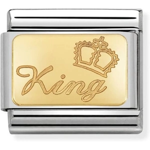 Nomination CLASSIC Gold Engraved Signs King Charm 030121/48