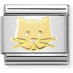 Nomination CLASSIC Gold Cat Face Charm 030162/53