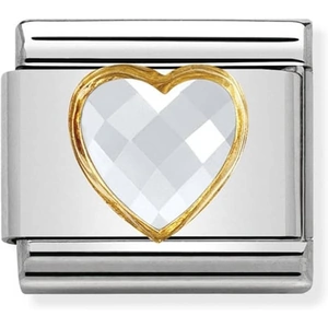 Nomination CLASSIC Gold White Heart Charm 030610/010