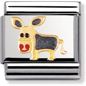 Nomination CLASSIC Gold Animals of Earth Donkey Charm 030212/03