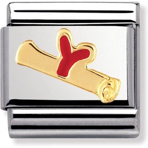 Nomination CLASSIC Gold Daily Life Red Diploma Charm 030223/03