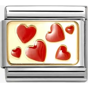 Nomination CLASSIC Love Link Red Heart Plaque Charm 030284/59