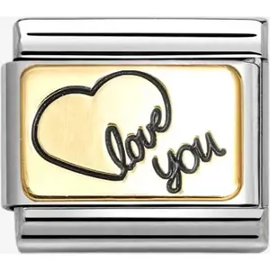 Nomination CLASSIC Heart Outline Love You Charm 030284/60