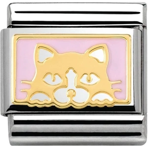 Nomination CLASSIC Gold Plates Standing Cat Charm 030284/13