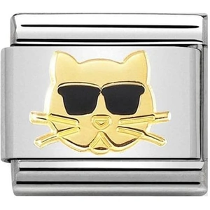 Nomination CLASSIC Gold Cat With Sunglasses Charm 030272/44