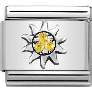 Nomination CLASSIC Silvershine Symbols Sun With Yellow Cubic Zirconia Charm 330304/29