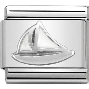 Nomination CLASSIC Silvershine Symbols Sail Boat Charm 330202/47