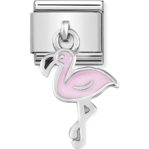 Nomination CLASSIC Silvershine Pink Flamingo Drop Charm 331805/12
