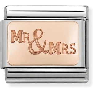 Nomination CLASSIC Rose Gold Plates Mr and Mrs Charm 430101/39