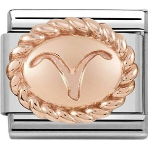 Nomination CLASSIC Rose Gold Oval Zodiac Aries Charm 430109/01