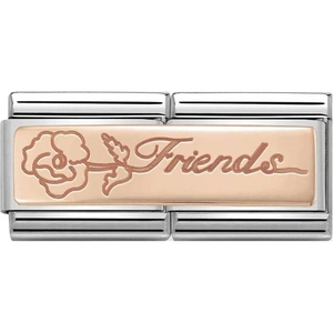 Nomination CLASSIC Rose Gold Double Friends With Flower Charm 430710/16