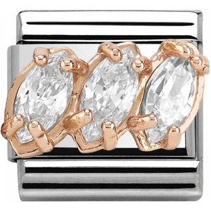Nomination CLASSIC Rose Gold White Triptych Charm 430309/05