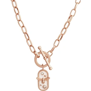 Olivia Burton Jewellery White Enamel Bee Chain Necklace Rose Gold Necklace