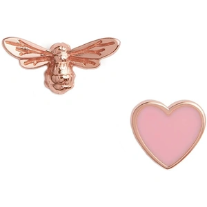 Olivia Burton You Have My Heart Pink & Rose Gold Tone Stud Earrings OBJLHE44