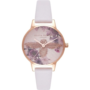 Olivia Burton Embroidered Dial Bee Rose Gold & Blush Watch