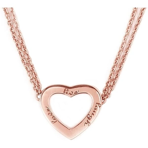 Ongkara Rose Gold Plated Live Laugh Love Necklace
