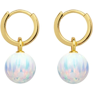 ORA Pearls Ice Opal Hoop Earrings Gold