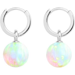 ORA Pearls Sea Opal Hoop Earrings Silver