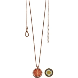 Orla Kiely Jewellery Ladies Orla Kiely Rose Gold Plated Reversible Necklace