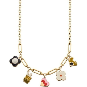 Orla Kiely Jewellery Ladies Orla Kiely Gold Plated Charm Necklace