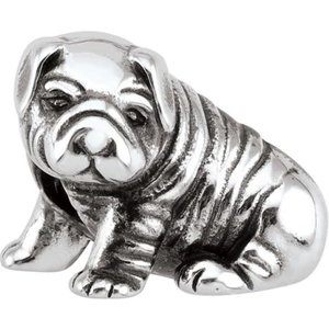 Ladies Persona Sterling Silver English Bulldog Bead Charm