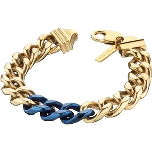 Police Jewellery Mens Police PVD Gold plated Bichrome Bracelet
