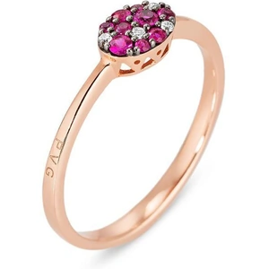Ponte Vecchio Pitti 18ct Rose Gold 0.18ct Ruby Diamond Oval Ring - Default Title / Rose Gold