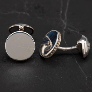 Pre-Owned Links Of London Silver Round Heavy Disc Polished Cufflinks 4125424