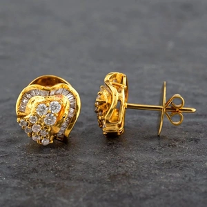 Pre-Owned 9ct Yellow Gold Knot Stud Earrings 4117933
