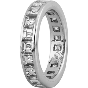 Pre-Owned Platinum 3.00ct Square Cut Diamond Full Eternity Ring 4312583