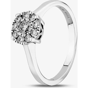 Pure Brilliance 9ct White Gold 0.50ct Diamond Cluster Ring THR2963-50 M
