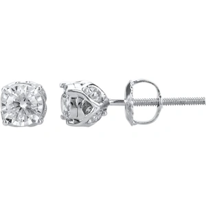 Pure Brilliance 9ct White Gold 0.50ct Four Claw Diamond Stud Earrings THE19683-50