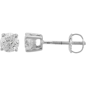Pure Brilliance 18ct White Gold 1.00ct Four Claw Diamond Stud Earrings THE2534-100W