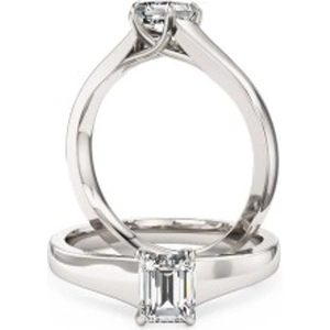 Purely Diamonds A stunning emerald cut solitaire diamond ring in platinum