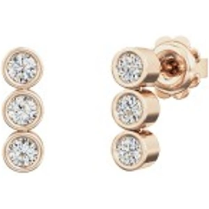 View product details for the A beautiful pair of diamond drop earrings in 18ct rose gold